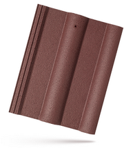 Bramac-šikmá střecha-betonová krytina-střešní tašky-classic protector červenohnědá-základní taška